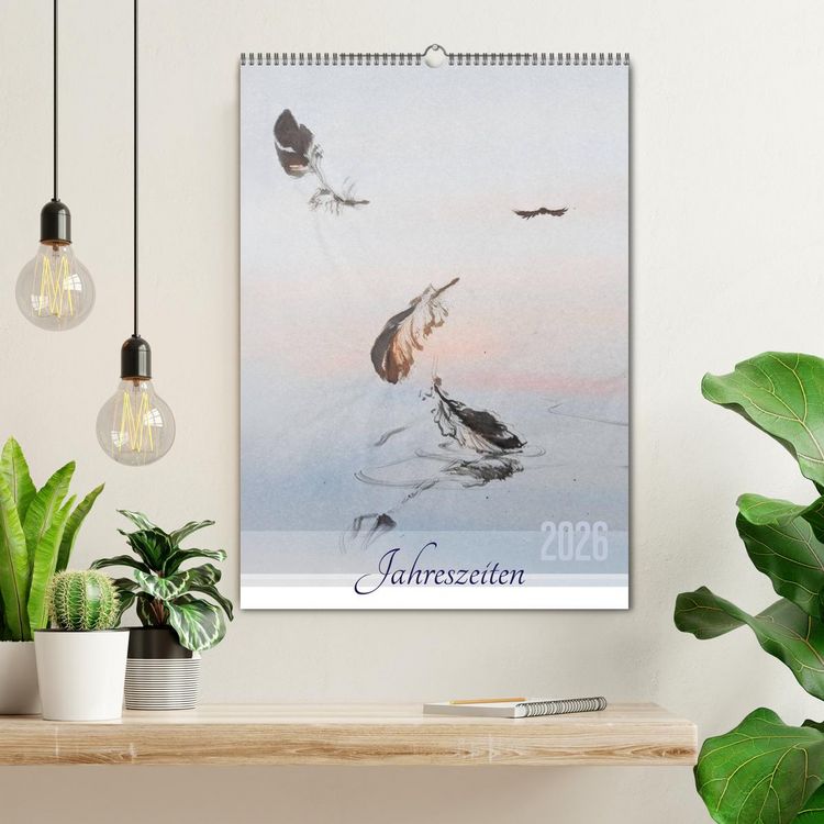 Produktbild: Jahreszeiten in Stil japanischer Malerei - Kunst (Wandkalender 2026 DIN A2 hoch), CALVENDO Monatskalender