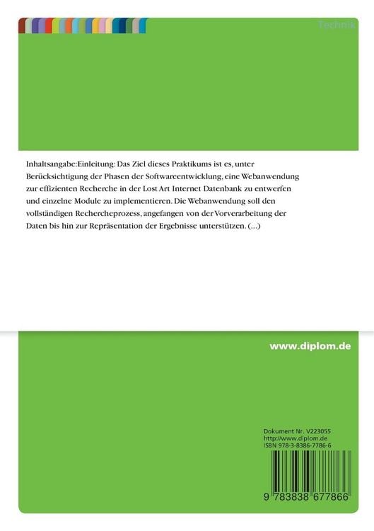 Produktbild: &Auml;hnlichkeitssuche in der "Lost Art Internet Database"