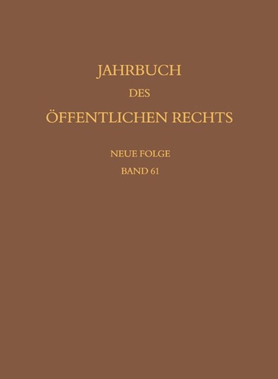 Produktbild: Jahrbuch des &ouml;ffentlichen Rechts der Gegenwart. Neue Folge