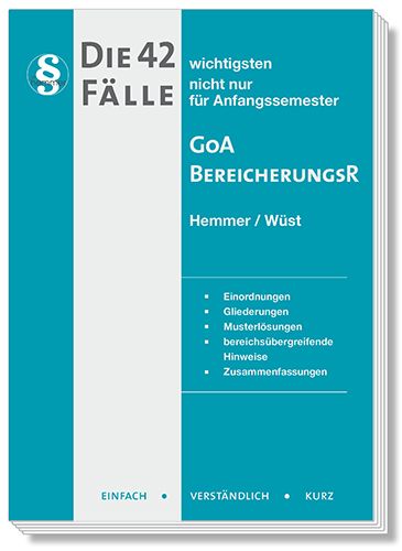 Produktbild: Die 42 wichtigsten F&auml;lle - GoA /Bereicherungsrecht