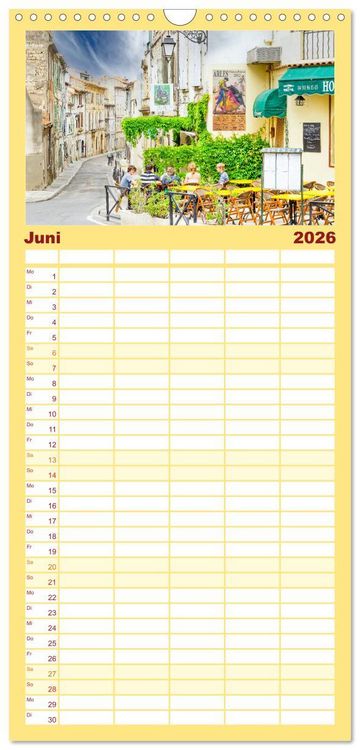 Produktbild: Familienplaner 2026 - Provence. Licht und Lebensfreude mit 5 Spalten (Wandkalender, 21 x 45 cm) CALVENDO