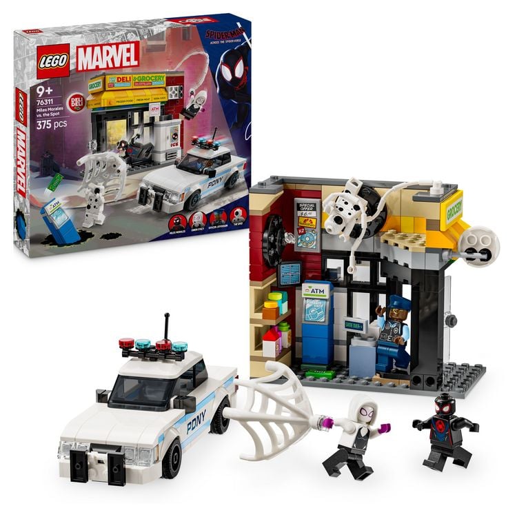 Bild vom Artikel LEGO Marvel Spider-Verse: Miles Morales vs. Spot - Superhelden Set 76311 vom Autor 