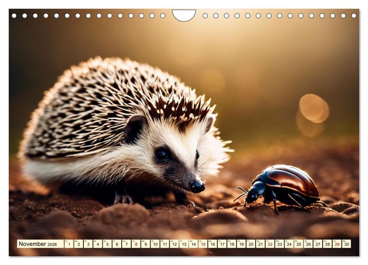 Produktbild: Igel - Wildtier des Jahres 2024 (Wandkalender 2026 DIN A4 quer), CALVENDO Monatskalender