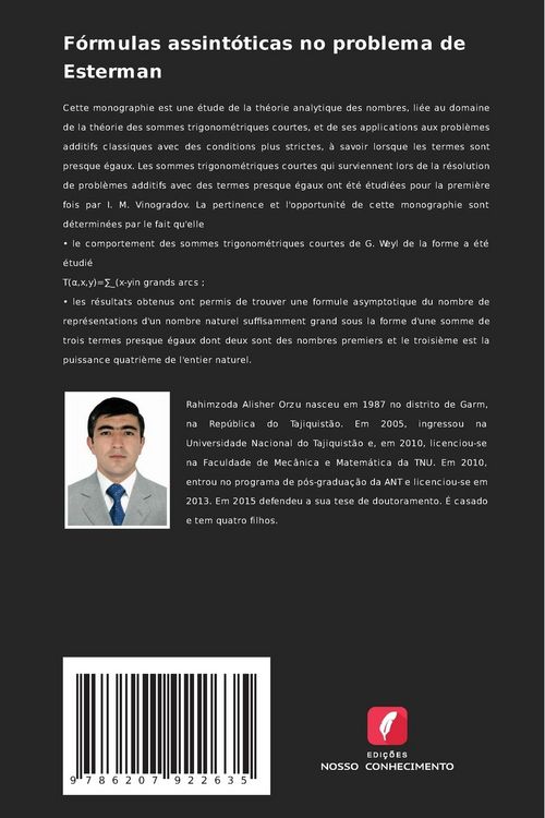 Produktbild: F&oacute;rmulas assint&oacute;ticas no problema de Esterman