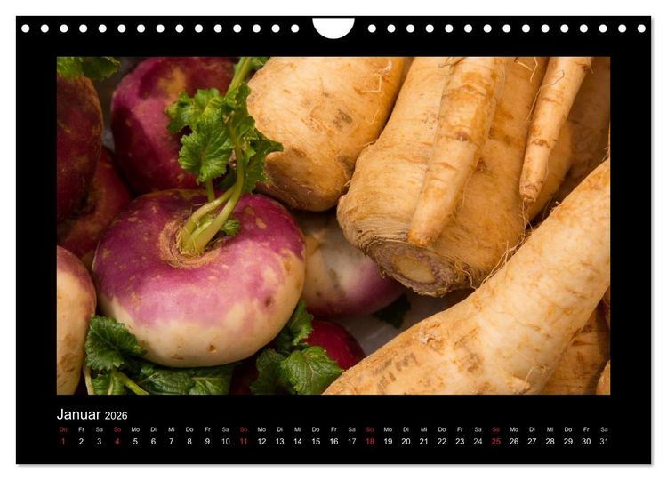Produktbild: essbar &ndash; Buntes Obst und Gem&uuml;se (Wandkalender 2026 DIN A4 quer), CALVENDO Monatskalender