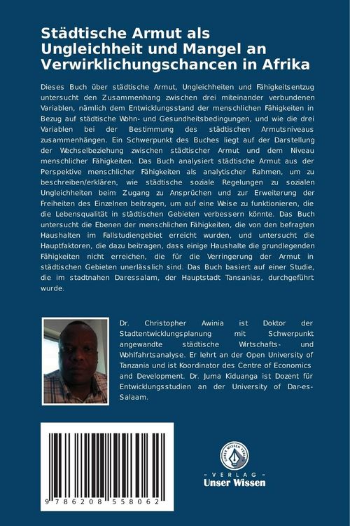 Produktbild: St&auml;dtische Armut als Ungleichheit und Mangel an Verwirklichungschancen in Afrika