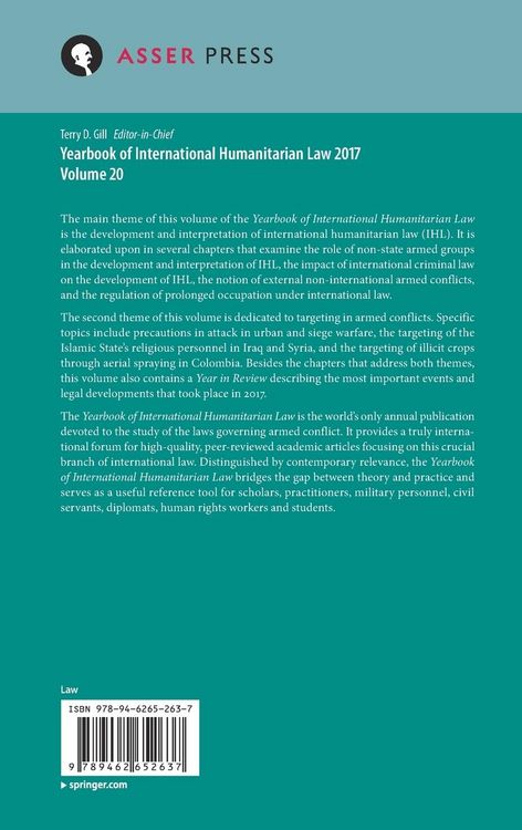 Produktbild: Yearbook of International Humanitarian Law, Volume 20, 2017
