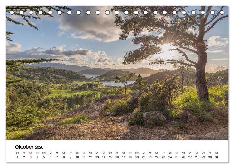 Produktbild: Norwegen - Magie aus Licht und Landschaft (Tischkalender 2026 DIN A5 quer), CALVENDO Monatskalender