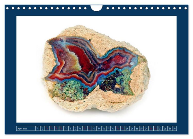 Produktbild: Agates - Polished semi-precious stones (Wall Calendar 2026 DIN A4 landscape), CALVENDO 12 Month Wall Calendar