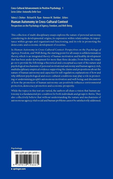 Produktbild: Human Autonomy in Cross-Cultural Context