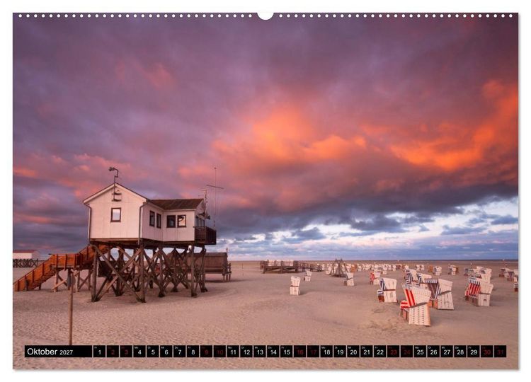 Produktbild: Sankt Peter Ording Sandstrand (Wandkalender 2027 DIN A2 quer), CALVENDO Monatskalender