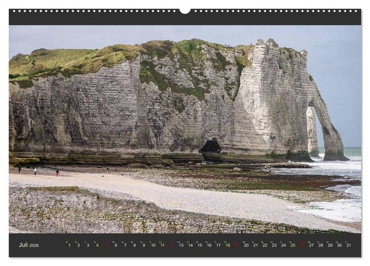 Produktbild: Normandie - Raue K&uuml;ste und malerische Hafenst&auml;dte (hochwertiger Premium Wandkalender 2026 DIN A2 quer), Kunstdruck in Hochglanz