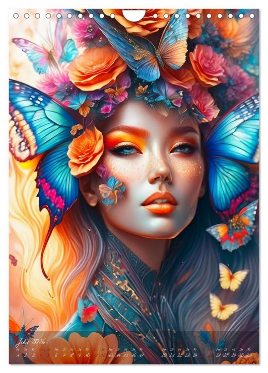 Produktbild: Mystische Frauen - G&ouml;ttinnen der Metamorphose (Wandkalender 2026 DIN A4 hoch), CALVENDO Monatskalender