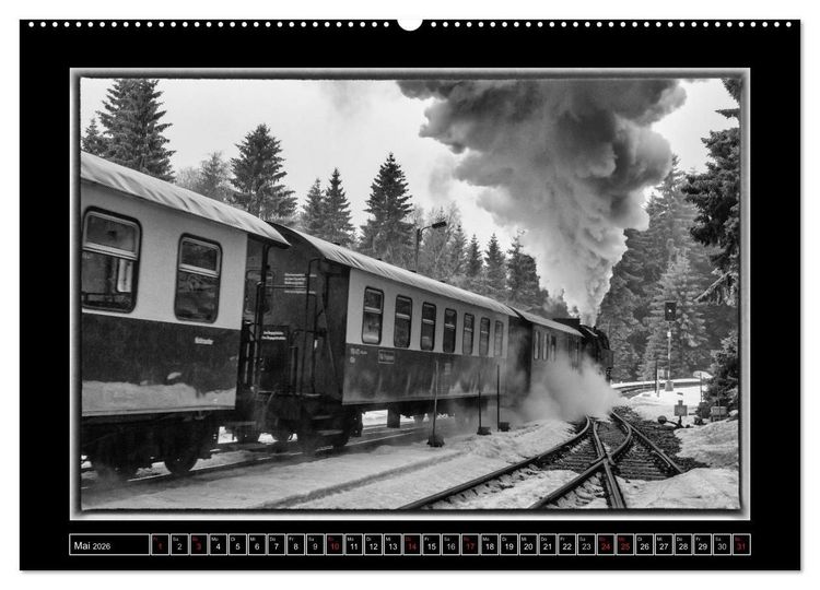 Produktbild: Unter Dampf - Eisenbahnromantik im Harz (Wandkalender 2026 DIN A2 quer), CALVENDO Monatskalender