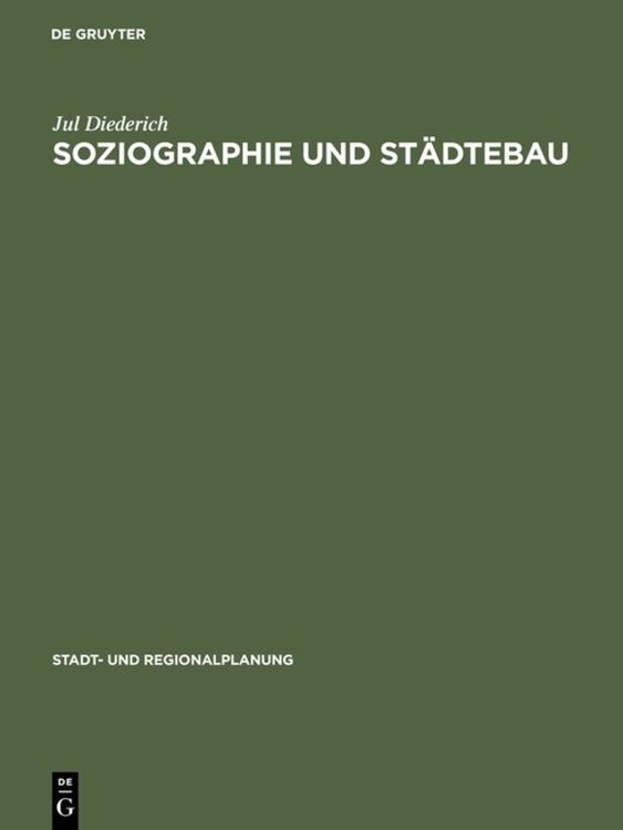 Produktbild: Soziographie und St&auml;dtebau