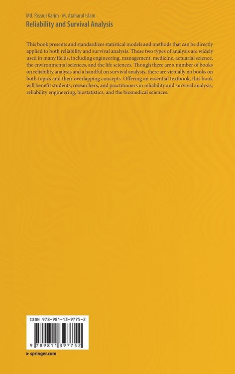 Produktbild: Reliability and Survival Analysis