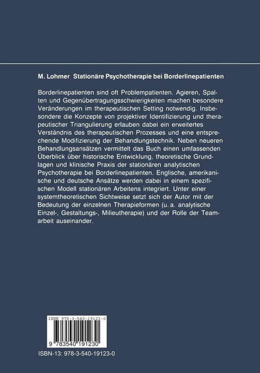 Produktbild: Station&auml;re Psychotherapie bei Borderlinepatienten