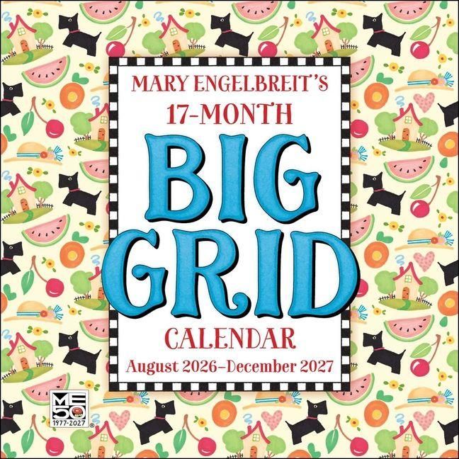 Produktbild: Mary Engelbreit's 2026-2027 17-Month Big Grid Wall Planner Calendar