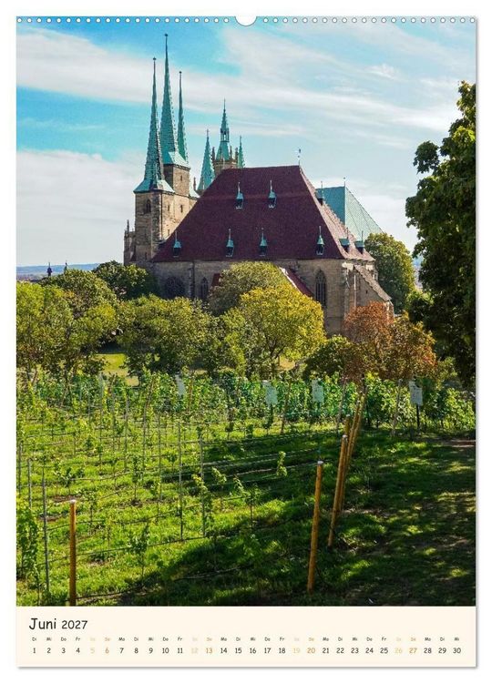Produktbild: Erfurt von seiner sch&ouml;nsten Seite (Wandkalender 2027 DIN A2 hoch), CALVENDO Monatskalender