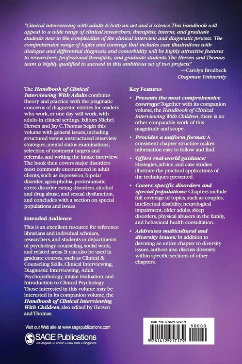 Produktbild: Handbook of Clinical Interviewing With Adults