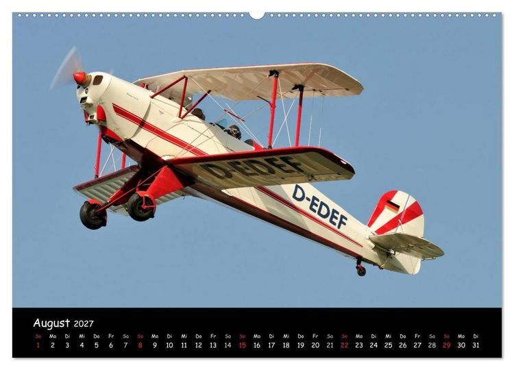 Produktbild: Doppeldecker - Veteranen der L&uuml;fte (Wandkalender 2027 DIN A2 quer), CALVENDO Monatskalender