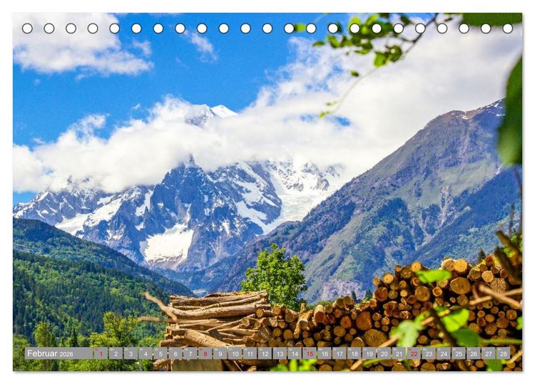 Produktbild: Mont Blanc - Krone der Alpen (Tischkalender 2026 DIN A5 quer), CALVENDO Monatskalender