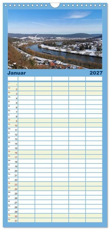 Produktbild: Familienplaner 2027 - Wanderbares Miltenberg mit 5 Spalten (Wandkalender, 21 x 45 cm) CALVENDO