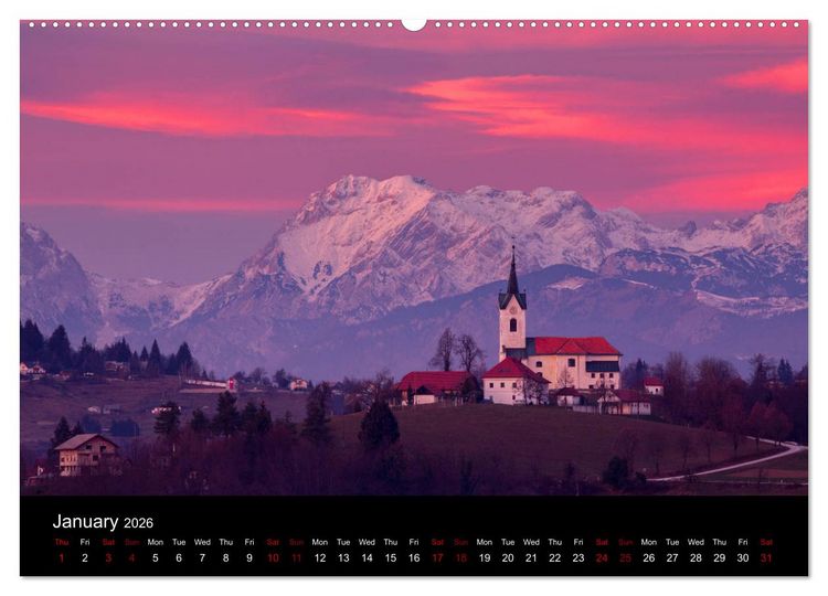 Produktbild: Mountains of Slovenia (High Quality Premium Wall Calendar 2026 DIN A2 landscape),CALVENDO 12 Month Wall Calendar