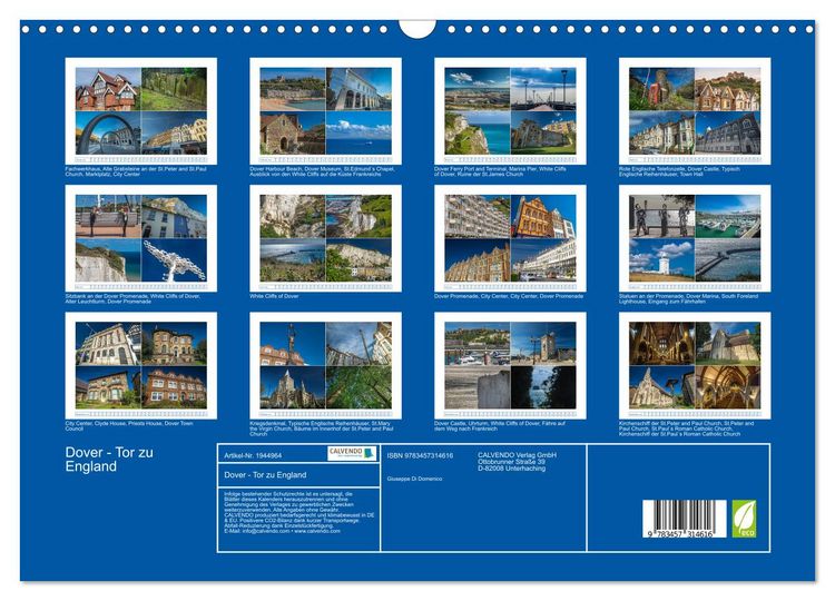 Produktbild: Dover - Tor zu England (Wandkalender 2026 DIN A3 quer), CALVENDO Monatskalender
