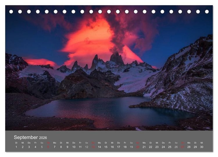 Produktbild: Farbenfrohes Patagonien (Tischkalender 2026 DIN A5 quer), CALVENDO Monatskalender
