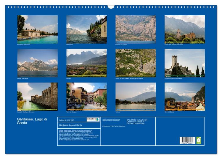 Produktbild: Gardasee. Lago di Garda (Wandkalender 2026 DIN A2 quer), CALVENDO Monatskalender