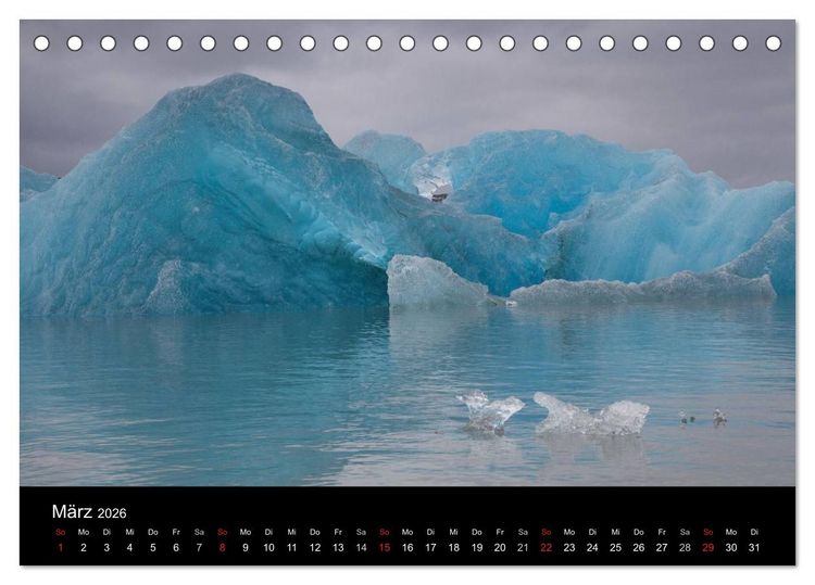 Produktbild: Island - Iceland - &Iacute;sland (Tischkalender 2026 DIN A5 quer), CALVENDO Monatskalender