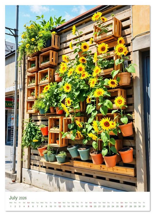 Produktbild: Peace in urban oases - Snapshots between concrete and blossom (Desk Calendar 2026 DIN A5 portrait), CALVENDO 12 Month DeskCalendar
