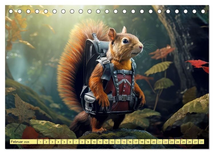 Produktbild: Eichh&ouml;rnchen im Erlebnishunger (Tischkalender 2026 DIN A5 quer), CALVENDO Monatskalender