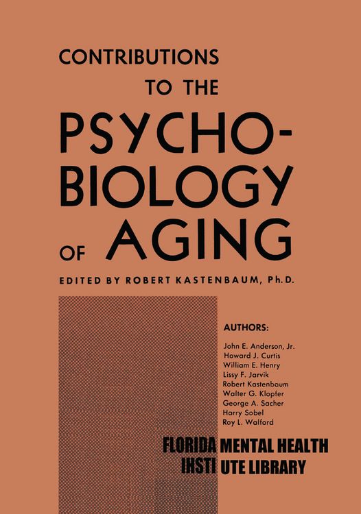 Produktbild: Contributions to the Psychobiology of Aging