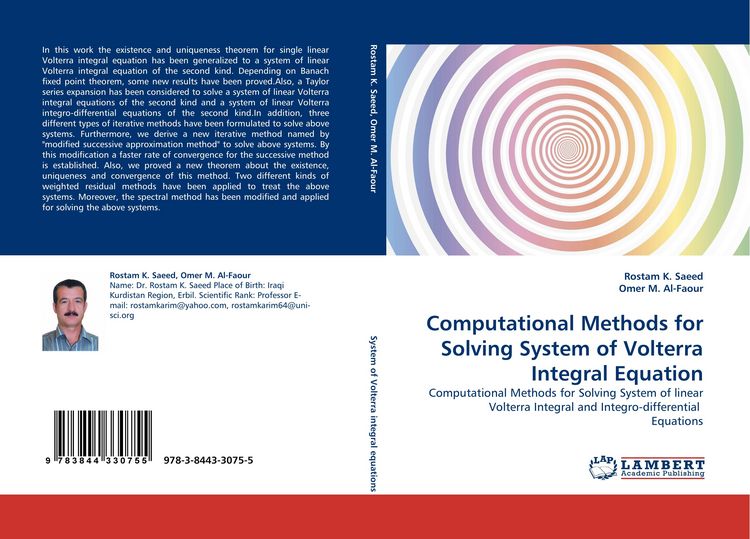 Produktbild: Computational Methods for Solving System of Volterra Integral Equation