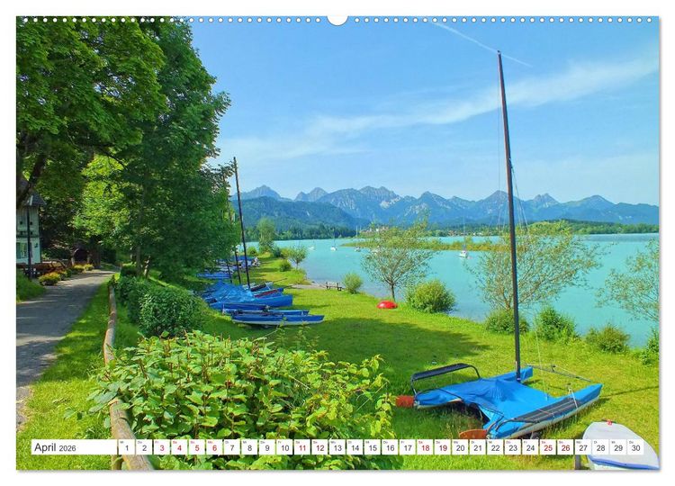 Produktbild: Wanderlust im Schwangau - Impressionen einer grandiosen bayerischen Landschaft (hochwertiger Premium Wandkalender 2026 DIN A2 quer), Kunstdruck in Hochglanz