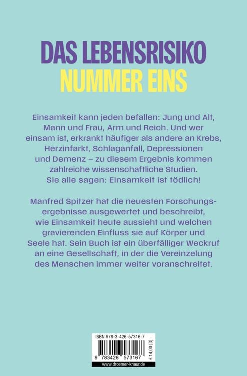Produktbild: Einsamkeit ‒ die unerkannte Krankheit