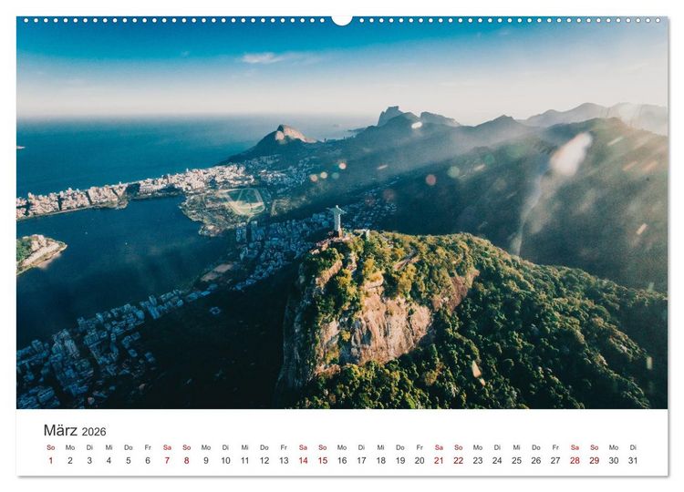 Produktbild: Rio de Janeiro - Am Fu&szlig;e des Corcovados. (hochwertiger Premium Wandkalender 2026 DIN A2 quer), Kunstdruck in Hochglanz