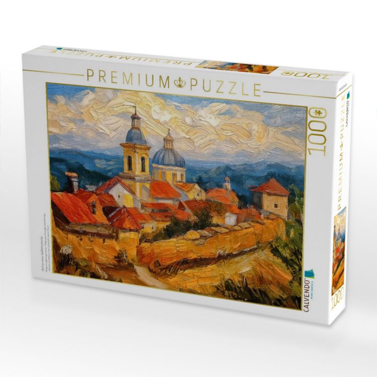 Produktbild: CALVENDO Puzzle Dorf an einer Wallfahrtskirche | 1000 Teile Lege-Gr&ouml;&szlig;e 64x48cm Foto-Puzzle f&uuml;r gl&uuml;ckliche Stunden