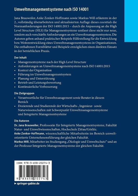 Produktbild: Umweltmanagementsysteme nach ISO 14001