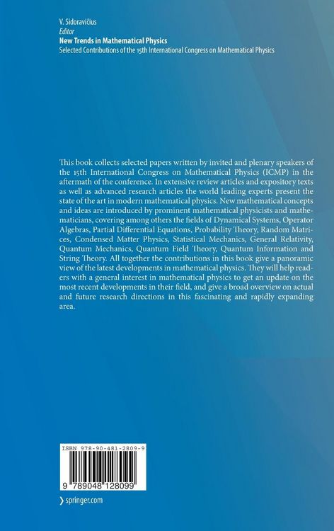 Produktbild: New Trends in Mathematical Physics