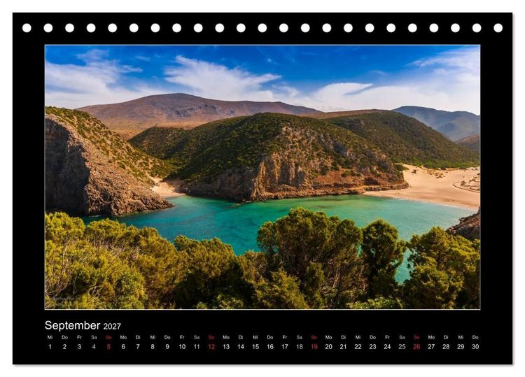 Produktbild: Die Trauminsel Sardinien (Tischkalender 2027 DIN A5 quer), CALVENDO Monatskalender