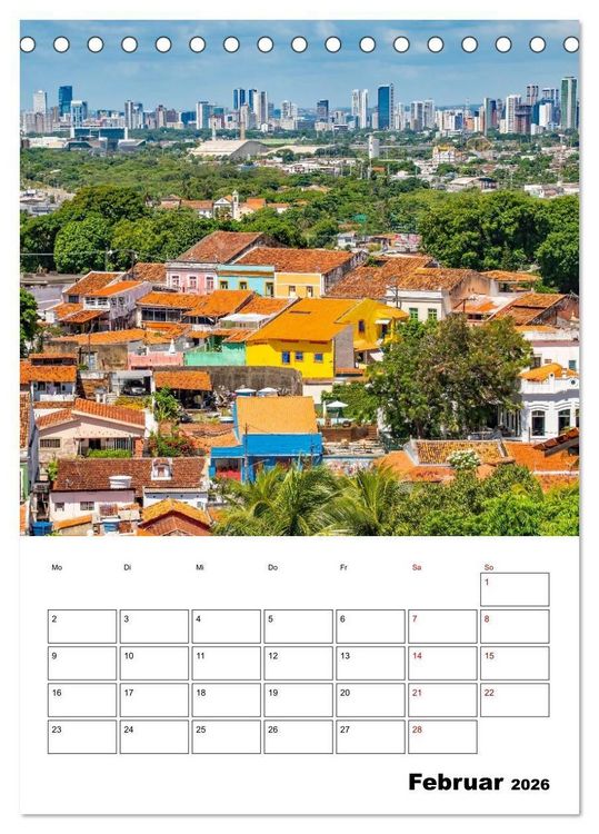 Produktbild: Olinda - ein Traumreiseziel (Tischkalender 2026 DIN A5 hoch), CALVENDO Monatskalender