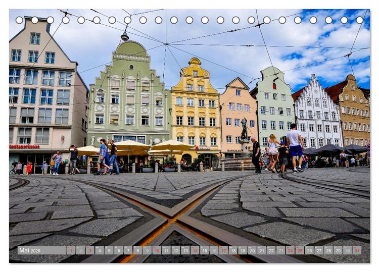 Produktbild: Augsburg und Umgebung (Tischkalender 2026 DIN A5 quer), CALVENDO Monatskalender