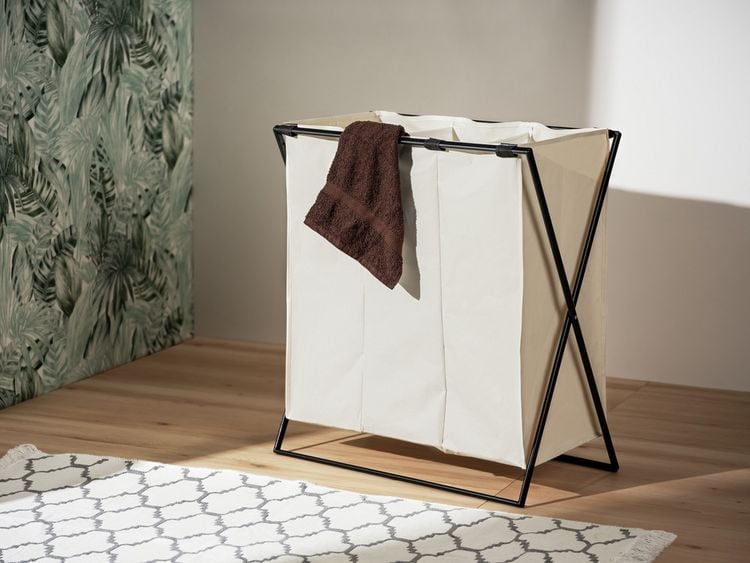 Produktbild: W&auml;schesammler Mod. Trio XL Beige, mit drei F&auml;chern
