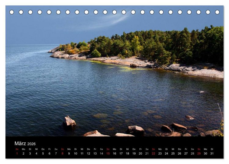Produktbild: S&uuml;dschwedens Sch&auml;renk&uuml;ste (Tischkalender 2026 DIN A5 quer), CALVENDO Monatskalender