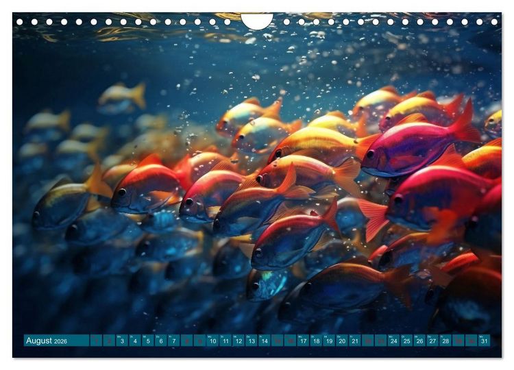 Produktbild: Fantasie bei die Fische! (Wandkalender 2026 DIN A4 quer), CALVENDO Monatskalender
