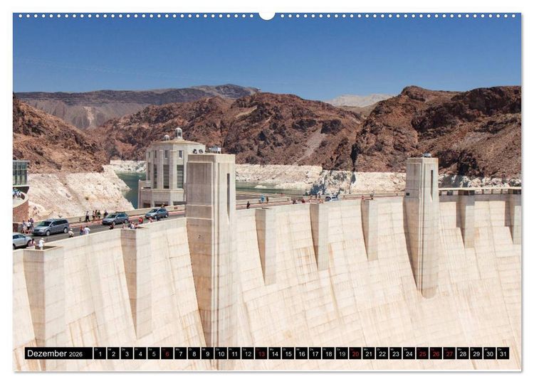Produktbild: Der Hoover Staudamm (hochwertiger Premium Wandkalender 2026 DIN A2 quer), Kunstdruck in Hochglanz