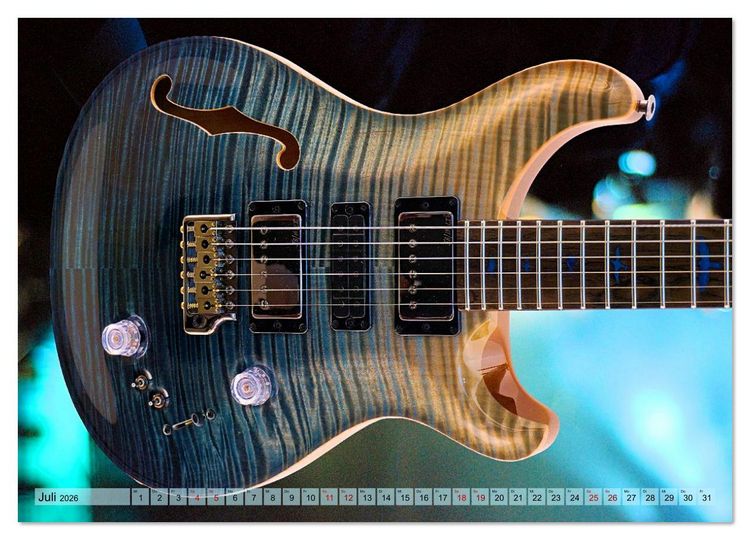 Produktbild: Traumgitarren - the Sound of Rock (hochwertiger Premium Wandkalender 2026 DIN A2 quer), Kunstdruck in Hochglanz